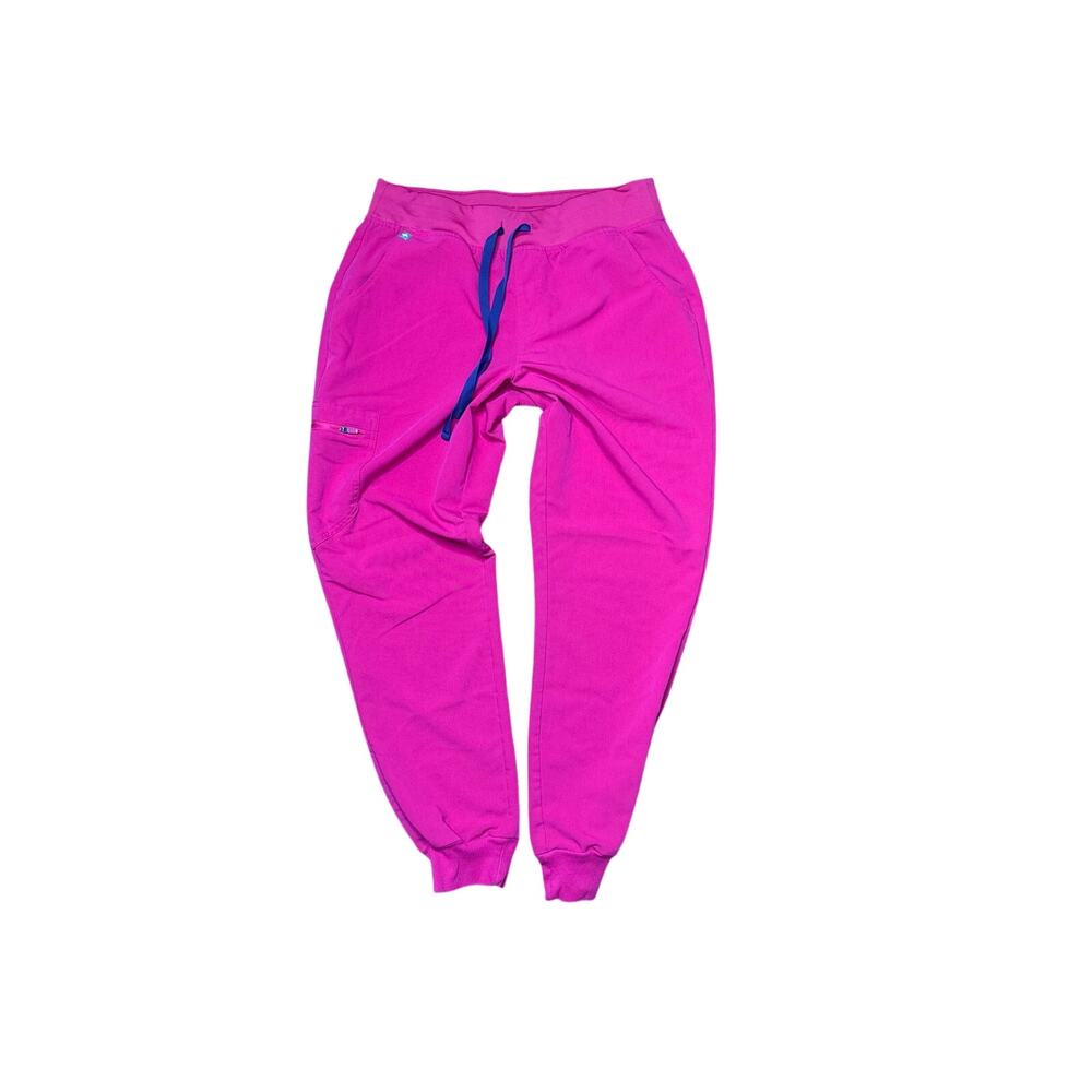 FIGS Zamora Jogger Scrub Pants Womens Medium Pink Technical Collection